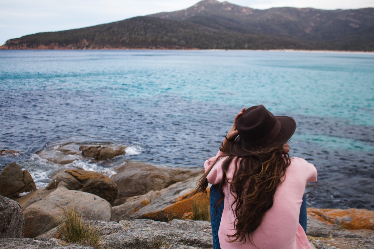 Tasmania beach girl